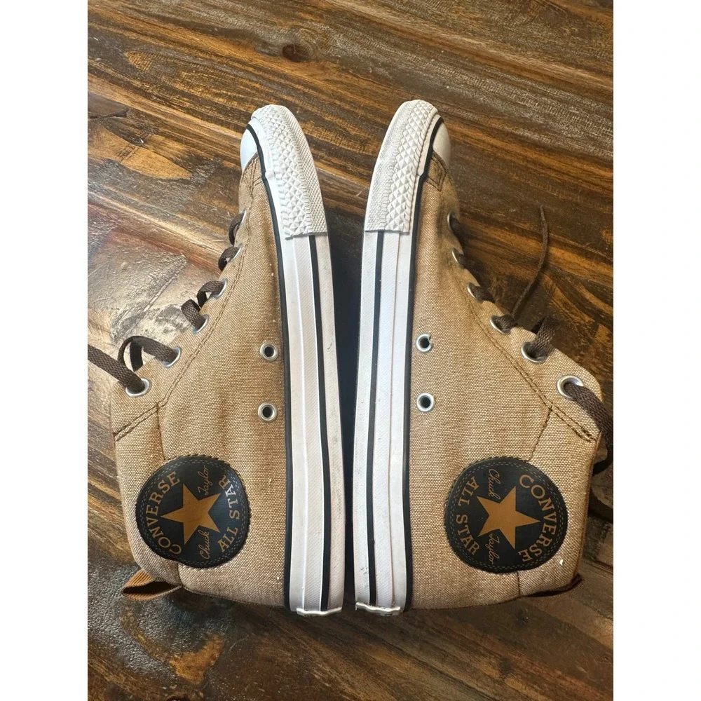 Converse Chuck Taylor All Star Madison Tan Brown‎ Mid Top Sneakers Size 5 Junior